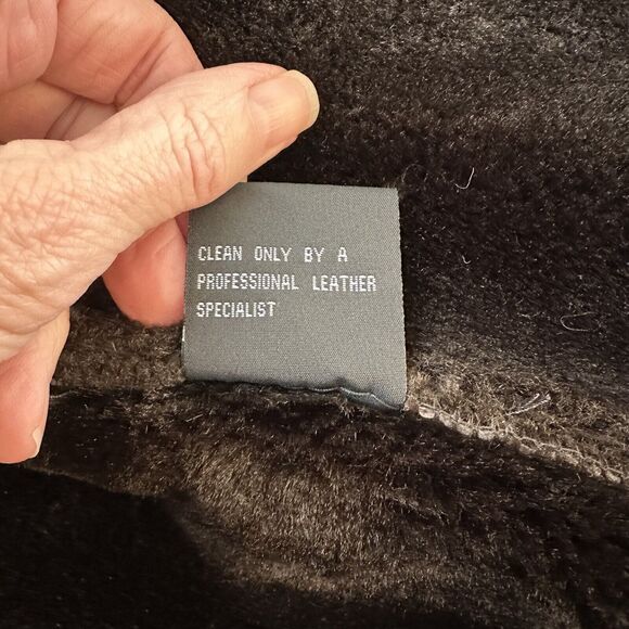 RC Comstock Expedition Aviator Flight Bomber Jacket Brown Leather Faux Fur Lined - Picture 16 of 16